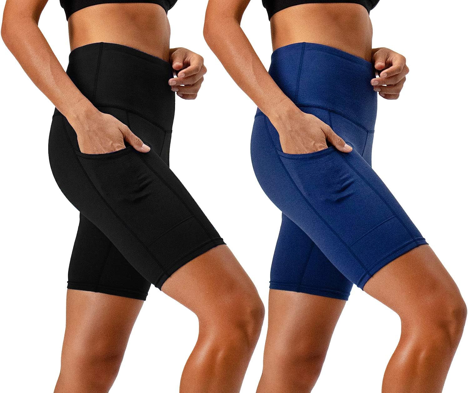 Elevate Your Workout with Our Women's 2-Pack High Waist Yoga Running Shorts - Stylish, Comfortable, and Functional!