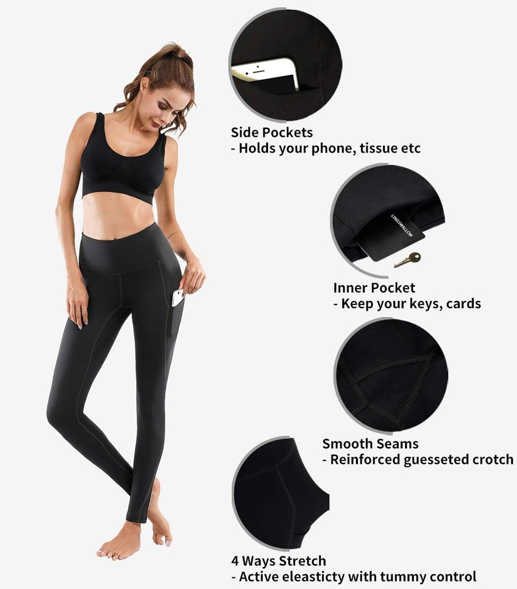 High Waist Non-See Through Yoga Pants - Tummy Control Leggings with Pockets for Ultimate Comfort and Flexibility